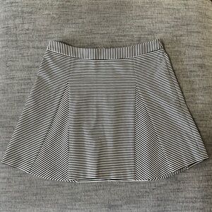 Michael Kors Black and White A-Line Skirt